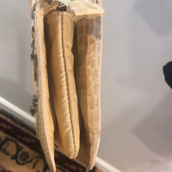 Francesco Biasia Croc Embossed Leather Satchel - Picture 2 of 8